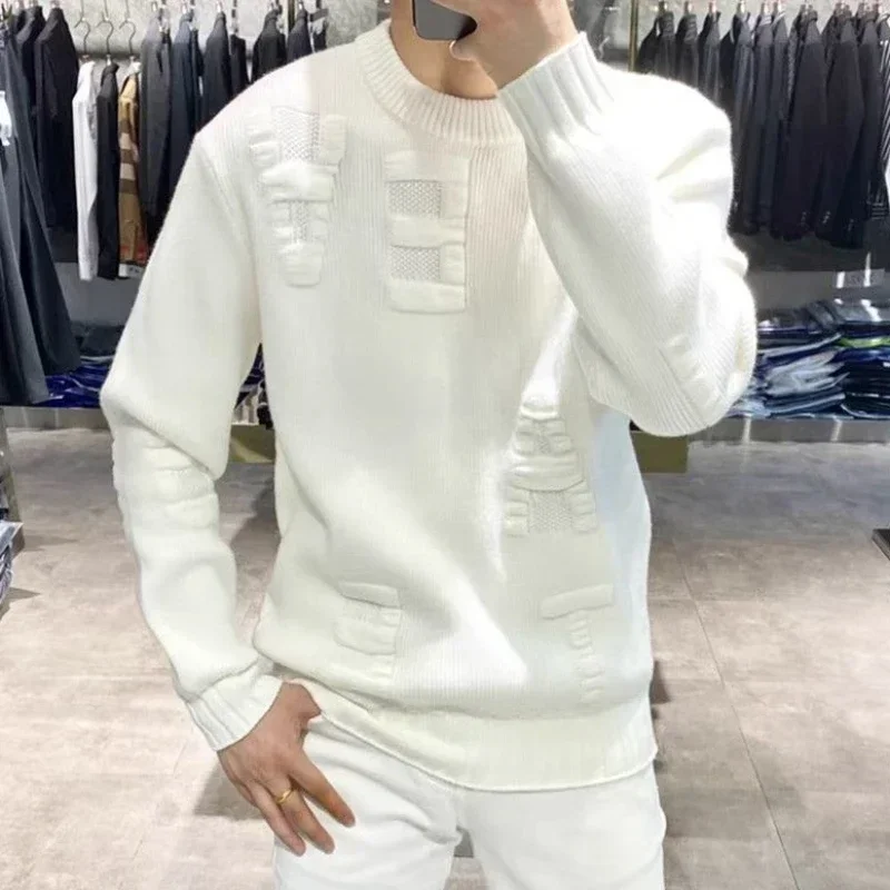Winter Clothing Korean - Pakaian pria sweter rajut hijau pria