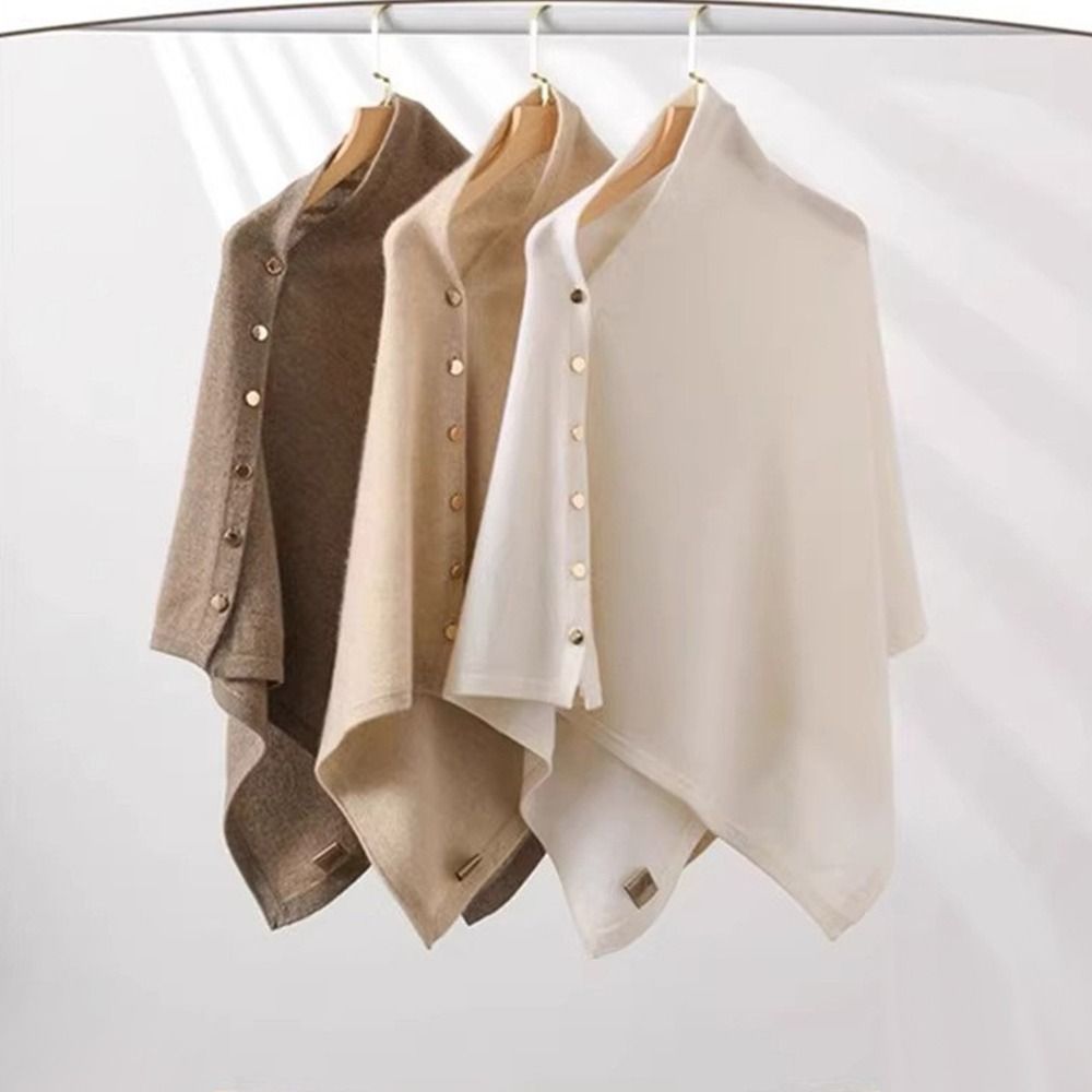 Winter Clothing Women Sale - Selendang Pashmina Baru dengan Kancing, Hangat,