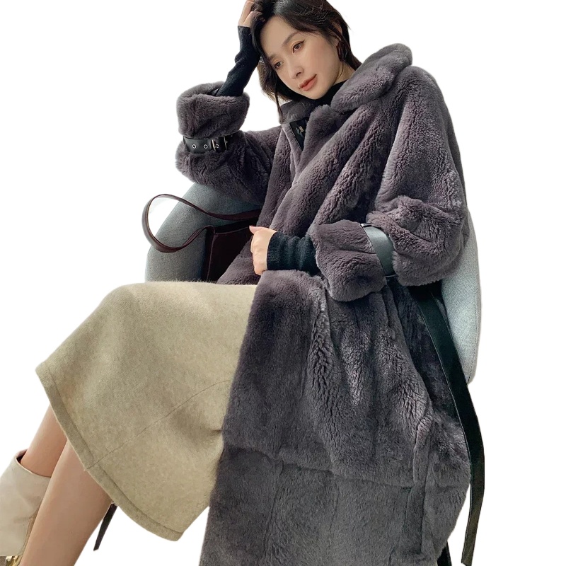 Quality Winter Clothing Jacket - Jaket Wanita Bulu Kelinci Rex Asli