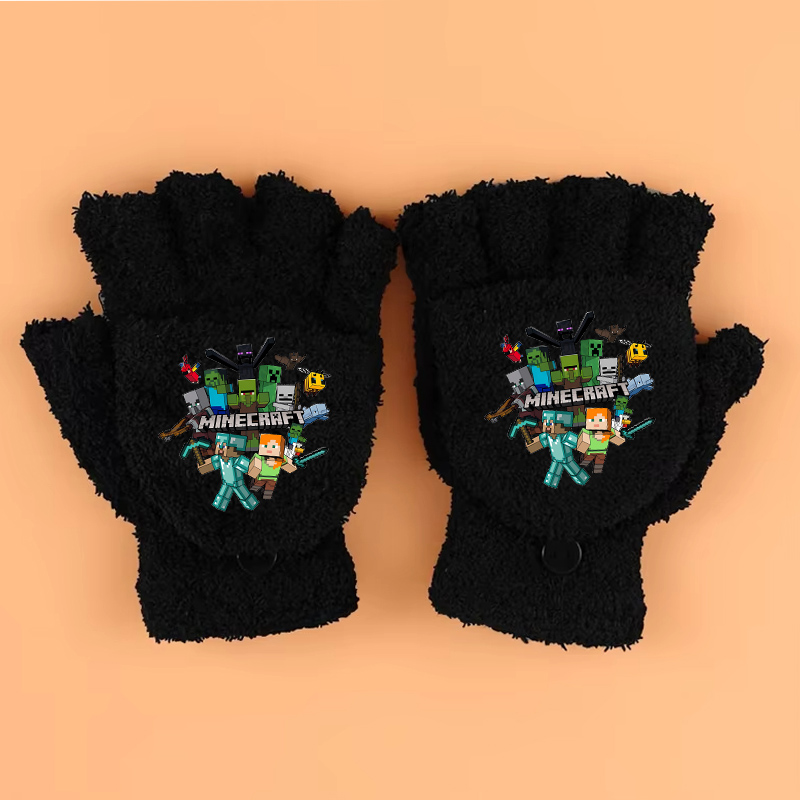 Winter Clothing Boys - Sarung Tangan Cetak Tema Game Baru