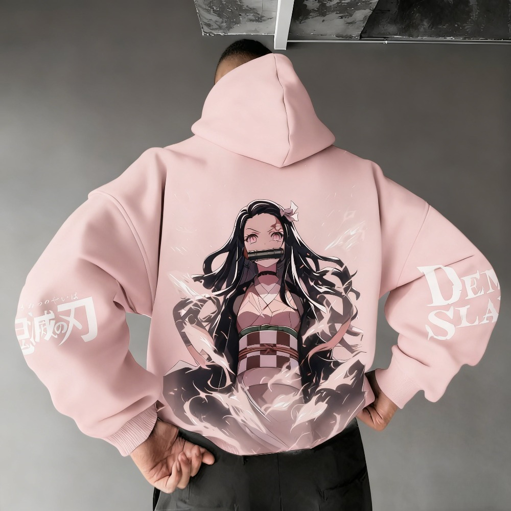 Winter Clothing Boys - Demon Slayer Hoodie Pria Kamado Nezuko