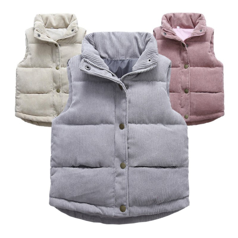 Winter Clothing Kids - Rompi korduroi anak laki-laki perempuan, jaket