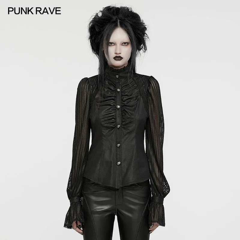 Winter Clothing Visuals - PUNK RAVE wanita Gothic lengan lentera