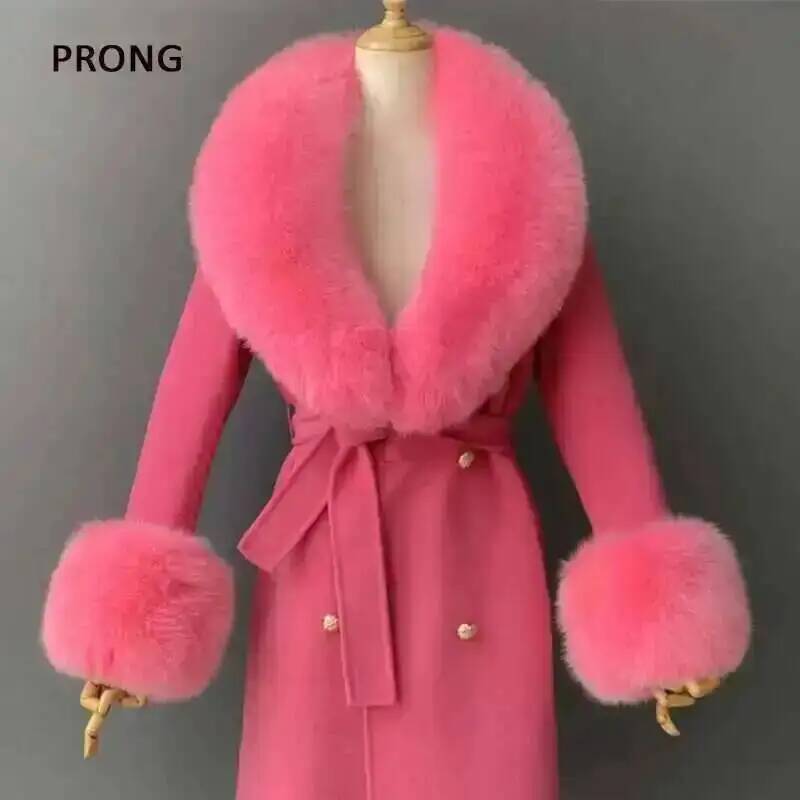 Winter Clothing Women Sale - Kerah bulu asli dan Set manset