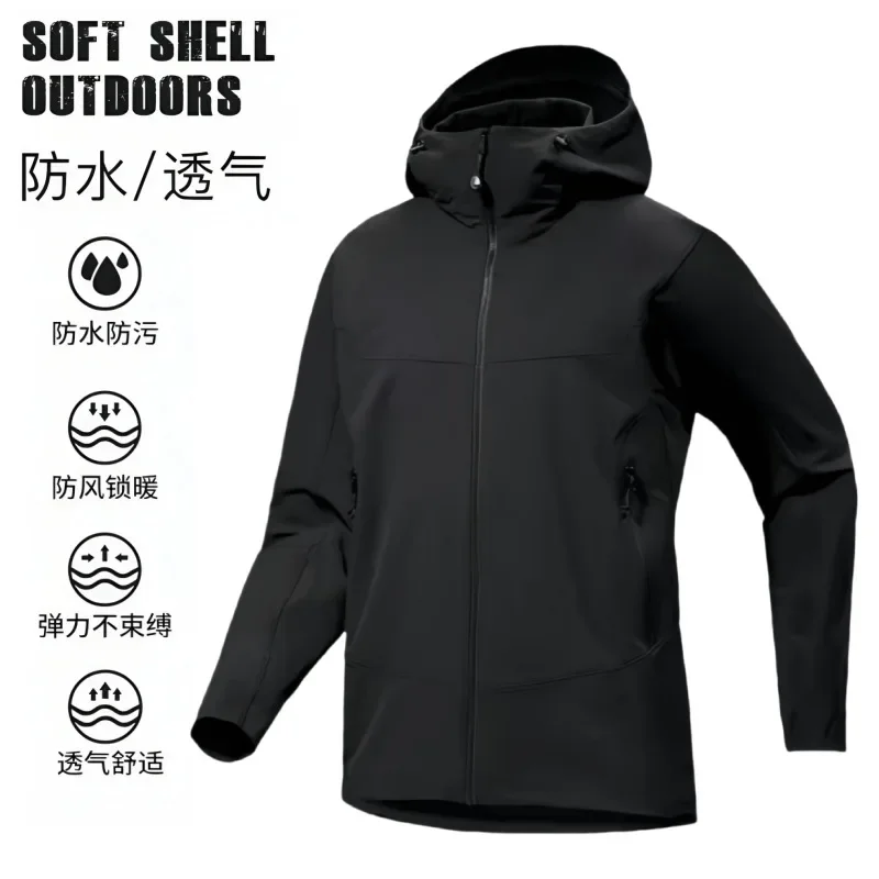 Windproof Jacket Softshell - Jaket taktis luar ruangan pria, jaket