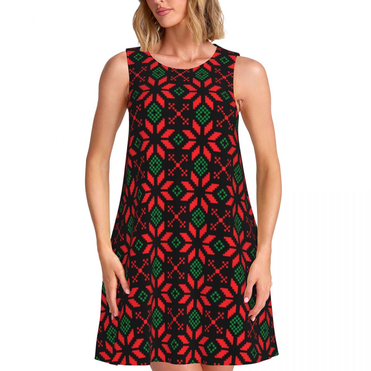 Winter Clothing Gift Ideas - Gaun Kasual Nordik Liburan Natal, Gaun