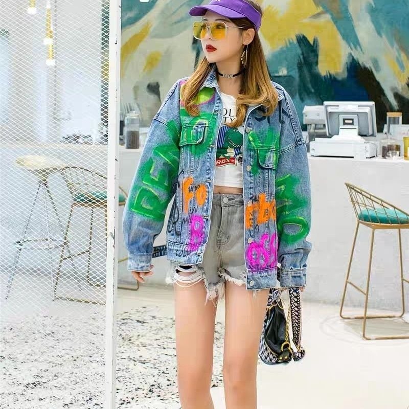 Winter Clothing Korean - Pakaian Wanita Mantel Denim Musim Gugur