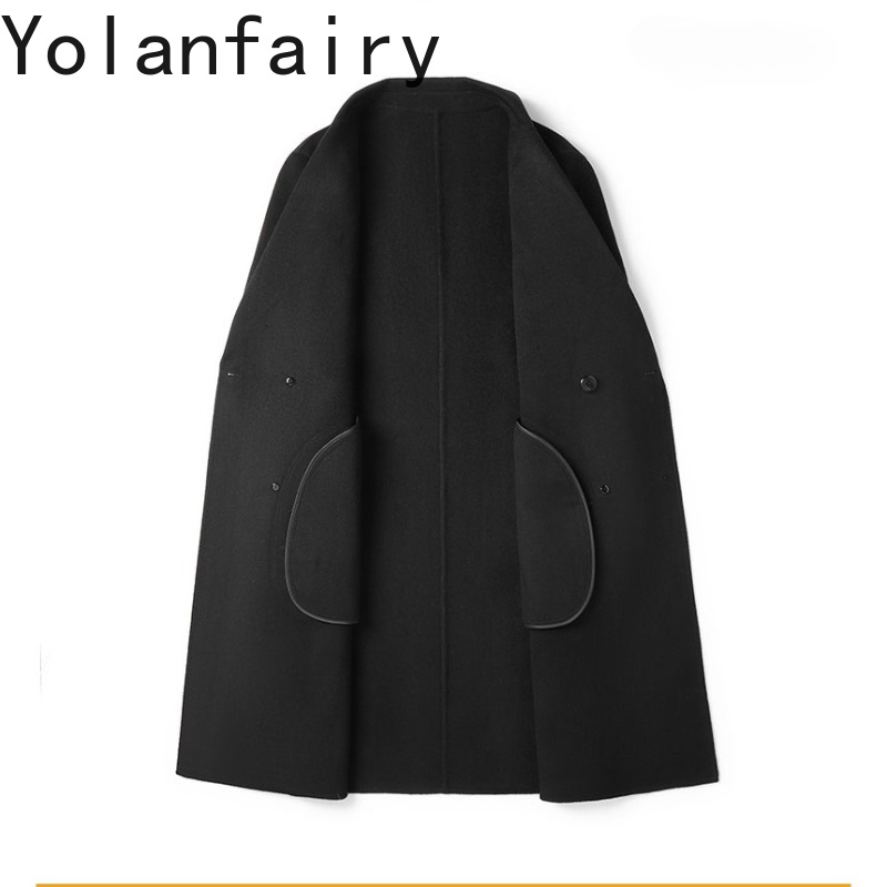 Quality Winter Clothing Jacket - YOLANFAIRY Mantel Wol 100% Murni Pakaian