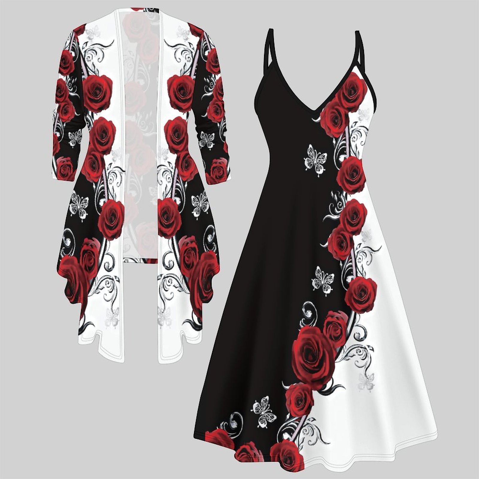 Winter Clothing Women Sale - Set Dua Potong Wanita, Gaun Midi,