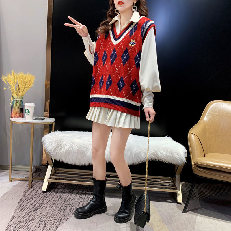 Rompi Rajut Merah untuk Wanita - Winter Clothing Trends 2025 Women'S ulasan dan harga