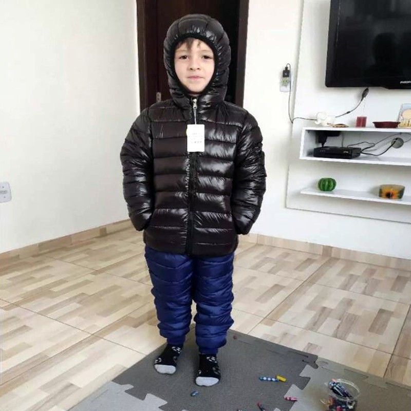 Jaket bertudung ringan anak la - Winter Clothing Kids ulasan dan harga