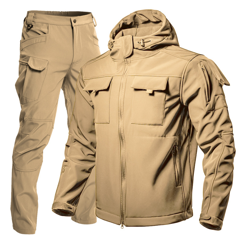 Setelan Kamuflase Pria Musim D - Windproof Jacket Softshell ulasan dan harga