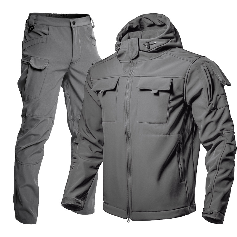 Setelan Kamuflase Pria Musim D - Windproof Jacket Softshell ulasan dan harga