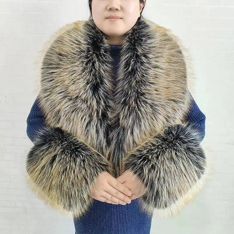 Selendang Bulu Imitasi Rubah B - Winter Clothing Online ulasan dan harga