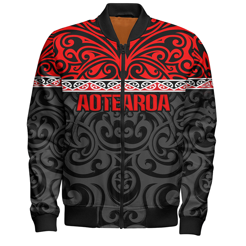 Jaket motif tato Maori bendera - Winter Clothing Nz ulasan dan harga