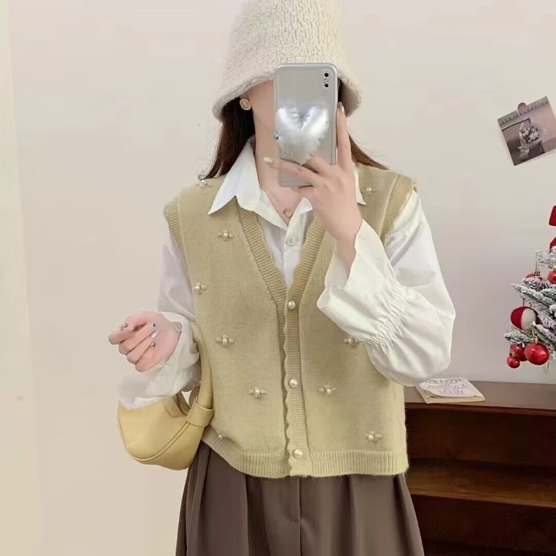 Rompi Rajut Pink untuk Wanita, - Winter Clothing Trends 2025 Women'S ulasan dan harga