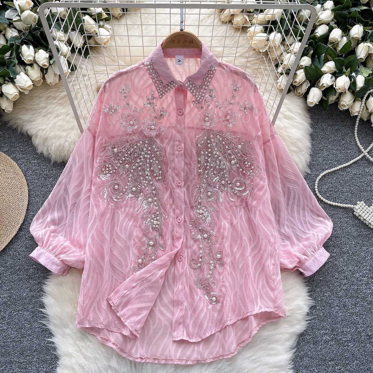 Kemeja wanita kancing berkilau - Winter Clothing Korean ulasan dan harga
