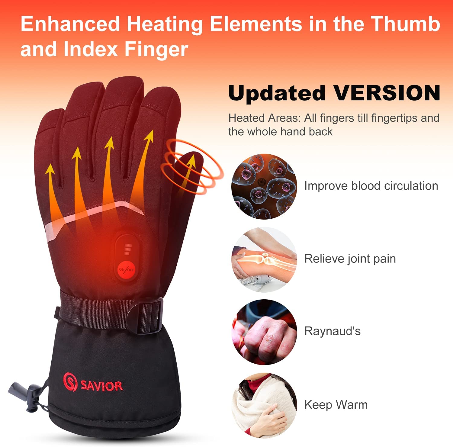 Salju rusa musim dingin sarung - Heated Gloves Electric ulasan dan harga