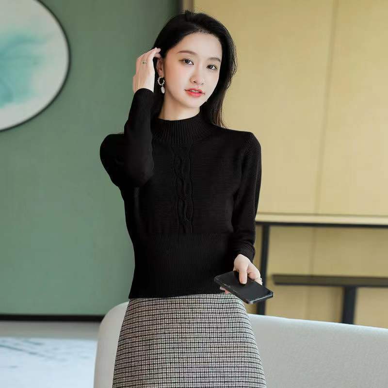 Blus Kerah Tegak Korea Warna S - Winter Clothing Korean ulasan dan harga