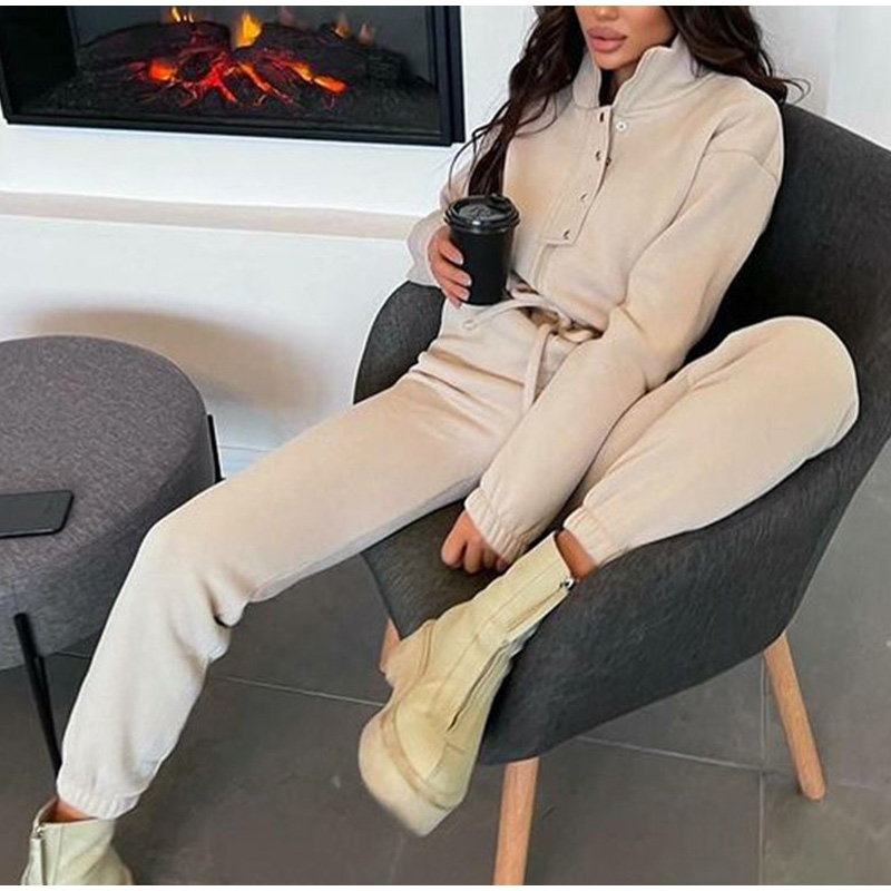 Jumpsuit Kerah Berdiri Kasual  - Winter Clothing Sales ulasan dan harga