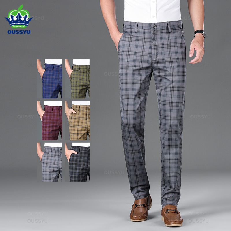 OUSSYU celana panjang kotak-ko - Quality Winter Clothing Brand ulasan dan harga